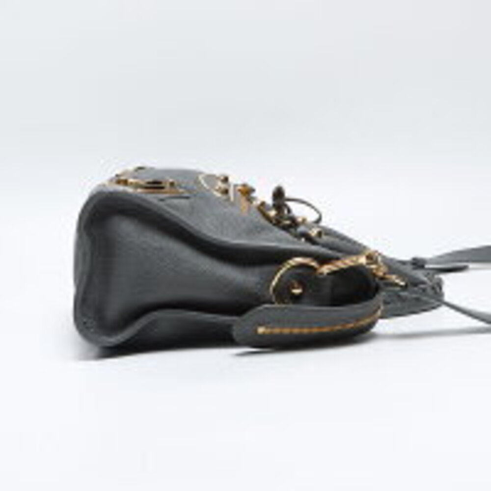 Balenciaga City Metallic Leather Shoulder Bag Gray - Picture 5 of 13